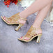 Block Heels Gold